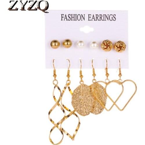 ZYZQ Fashion Twist Hollow Out Heart Earrings For Women Romantic Girls Favorite Decoration Accessories Dropshipping Allow Hot