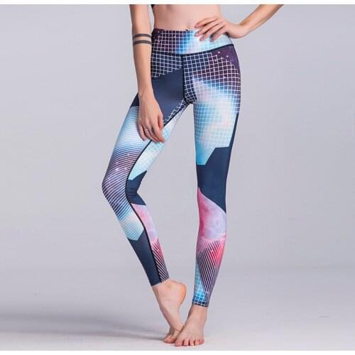 Fashion Contrast Color 3D Printed High Elastic Women Fitness Leggings Workout Push Up Pants Sexy Slim Sporting Gothic Leggins