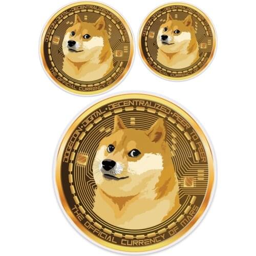 Dogecoin Stickers - Waterproof - Scratch Resistant - Decals - Official Currency of Mars - The Goodest Crypto Sticker