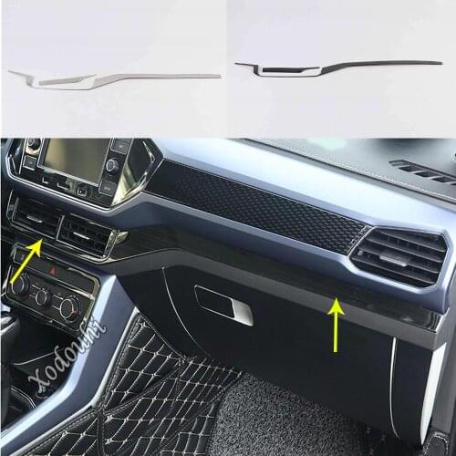 For Volkswagen VW T-cross Tcross 2018 2019 2020 Car Sticker Glove Box Cover Detector Trim Middle Console Control Dashboard Panel