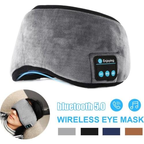 New 3D headphone wireless music sleep artifact breathable eye mask Bluetooth v5.0 headset Headphones Eyemask 100% Blocklight