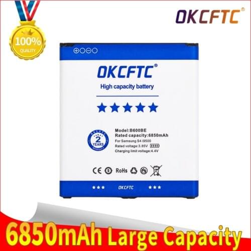For Samsung GALAXY S4 I9500 I9502 i9295 GT-I9505 I9508 I959 i337 i545 i959 6850mAh OKCFTC Original Battery B600BC B600BE