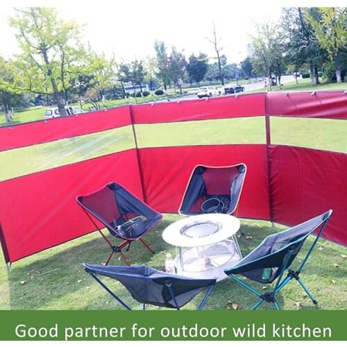 Outdoor Camping Stove Windscreen Car Awning BBQ Windshield Windbreaks Cloth Beach Windshield Shelter for Garden BBQ Picnic