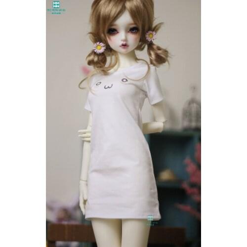 Fits 1/3 BJD doll clothes fashion Medium and long body Wild casual t-shirt
