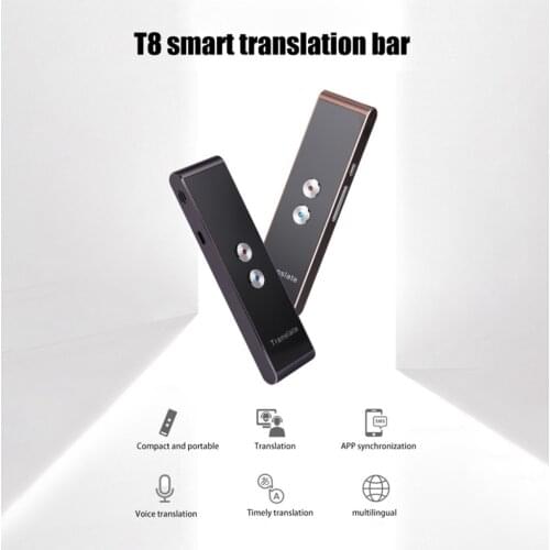 Portable T8 Smart Voice Speech Translator Two-Way Real Time Translation 30 Multi-language translation For Learning Travelling