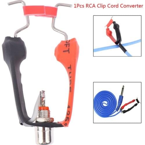 Durable High-quality Alloy Material Converter For RCA Clip Cord Removable Tattoo Machines Accessories RCA To Clip Cord Supply
