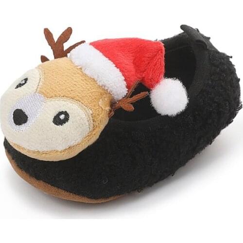 Christmas Deer Shoes Baby Boy Girl Anti-Slip Casual Walking Cute Soft Soled Toddler First Walkers