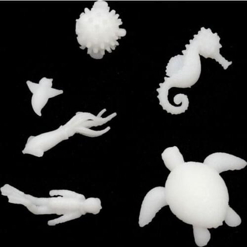 6Pc Silicone Mini Marine Modeling Beach Turtle Squid Resin Mold Jewelry Filling