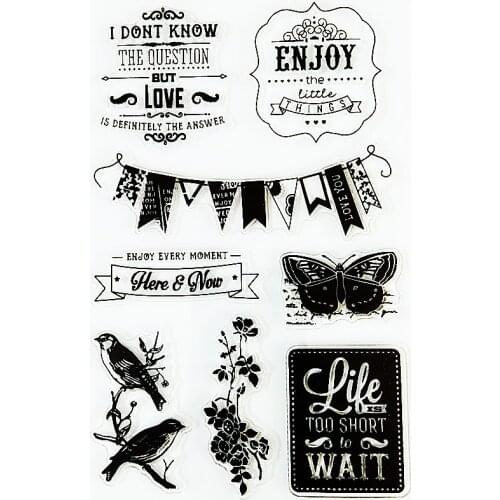 YLCS231 Birds Silicone Clear Stamps For Scrapbook DIY Album Paper Card Decoration Embossing Folder Craft Rubber Stamp 11*16cm