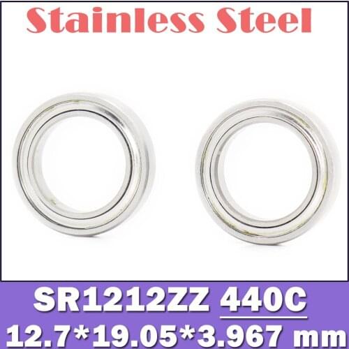 SR1212ZZ 12.7*19.05*3.967mm 2PCS Hybrid Ceramic Stainless Steel Ball Bearing SR1212 S R1212 SR 1212 CB For Bike & Fishing