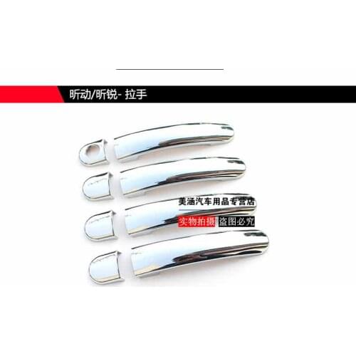 High-quality ABS Chrome Car Outer Door Handle Cover Door Bowl Protection Covers Sticker For Skoda Rapid 2013-2019 Car Styling