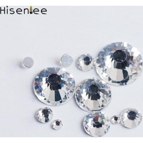 High Quality Classic Popular SS3-SS40 Mix Flat Back Nail Art Crystal Glue On Non Hotfix Rhinestone For Nails Diy Nail Stones