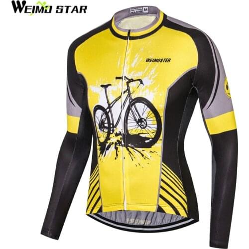 Weimostar Team Sport Road Bike Jersey Autumn Long Sleeve Cycling Jersey Men Quick Dry mtb Bicycle Cycling Clothing Ropa Ciclismo