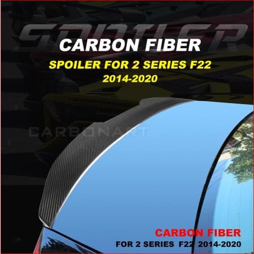 PSM Style Carbon fiber rear spoiler for 2 series F22 F23 M2 f87Rear Trunk Carbon Spoiler for BMW 2 series F22 F87(M2) 2013-2019