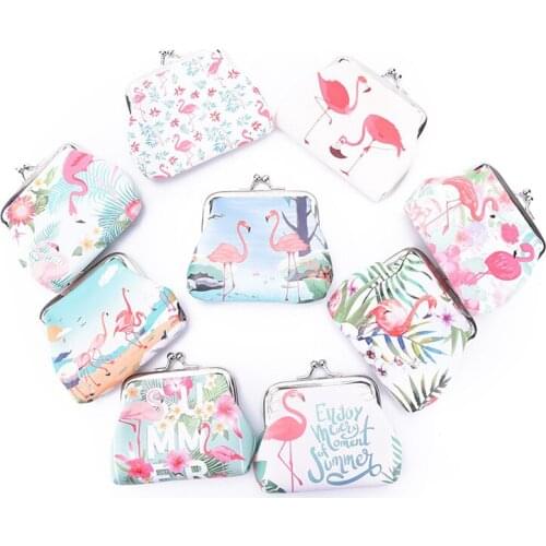 Flamingo Coin Purses Women Small Wallet Ladies Change Purse Child Girl Mini Money Bag PU Leather Small Wallet Women Coin Pouch