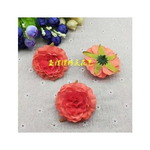 03Home &wedding decoration artificial flowers Silk Flower Imitated Flower Decoration Chrysanthemum Rose Head Mori Handmade 6cm