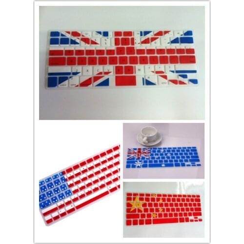 10pcs) New UK US AU National Flag Soft Silicone Keyboard Protector for Mac Book Mac Macbook Air 13 Pro 17 13 15 retina MEAFO