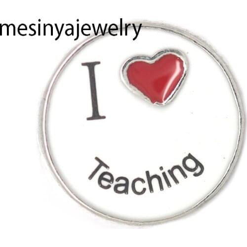 10pcs i love teaching floating charms for glass locket Min amount $15 per order mixed items,FC-241