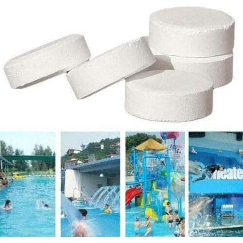 100Pcs Pool Cleaning Effervescent Chlorine Tablets Cage Swimming Pool Clarifier