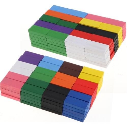 120pcs Wooden Tumbling Dominoes Games Dominos Blocks Toy Party Gift 12-Color