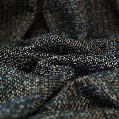 145CM Wide 490G/M Weight Multi Color Knitted Tweed Wool Viscose Fabric for Autumn and Spring Coat Jacket Dress DE888