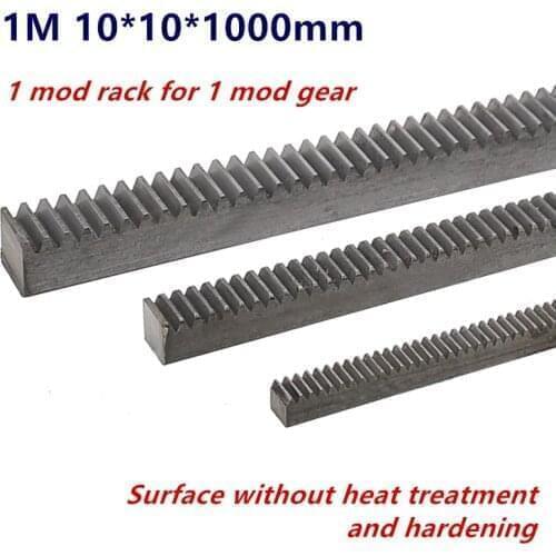 3pcs/lot 1Mod 1 Modulus High Precision Gear Rack steel 10*10*1000mm + 3Pcs 1M 17teeth pinion 15teeth pinion 16teeth pinion