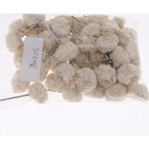 50PCS Wool Polishing Buffing Brush Wheel Drill Bits For 2.35mm Rotary Tool, Leaves a glossy finish on polished surface