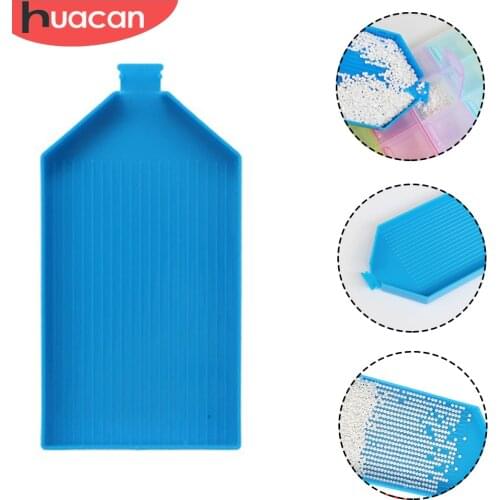 HUACAN Diamond Painting Accessories Large Capacity DIY Diamond Mosaic Plate Handwork Square Round Rhinestone Tray Big Tools