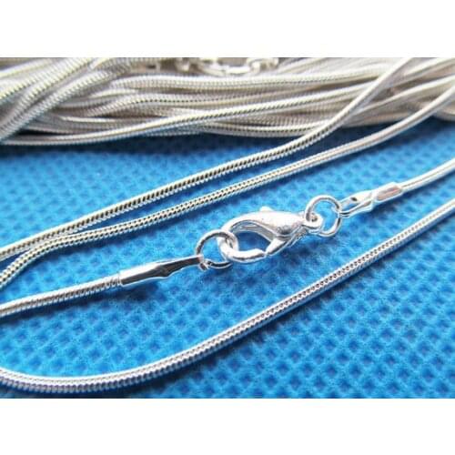 Free Shipping 50pcs 30 Inch Hot Sale Luxury Unsex 1.20mm Silver Plated Snake Chain,Jewelry Necklaces,Snake Chain Necklace