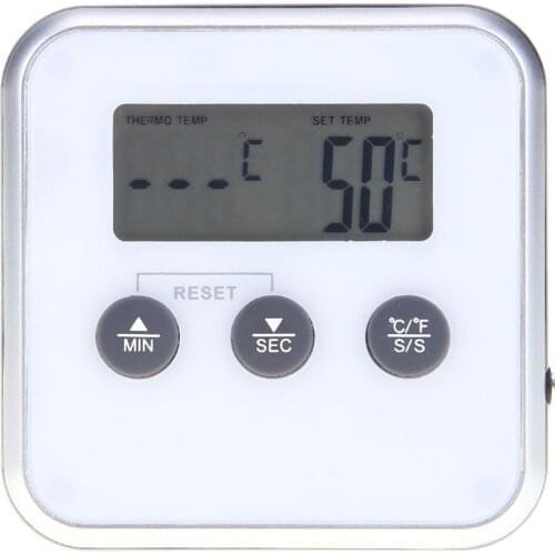 Digital Electronic Thermometer Timer Food Meat Oven Temperature Meter Gauge with Remote Probe Cooking Kitchen Gadget