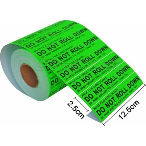 EHDIS 100pcs 125*25mm Adhesive Tape for Packing Warning Labels Car Wrapping Label DO NOT ROLL DOWN Sticker Packaging Labeling