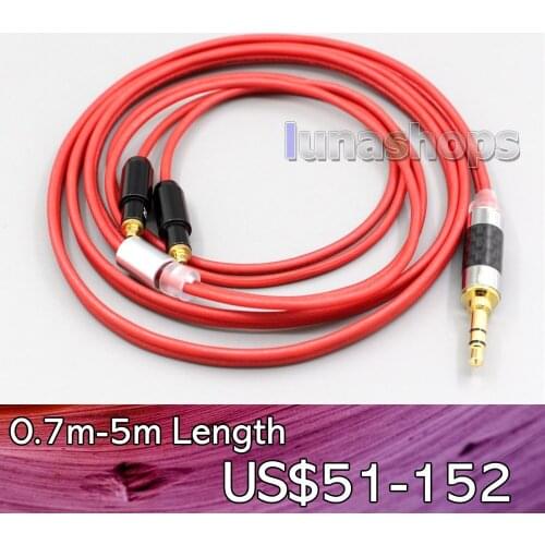 LN006658 2.5mm 4.4mm XLR 3.5mm 99% Pure PCOCC Earphone Cable For Shure SRH1540 SRH1840 SRH1440