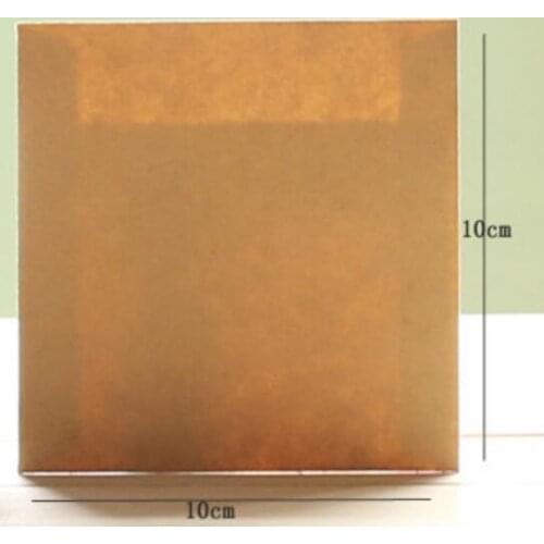 50pcs Square Kraft Blank Mini Paper Envelopes Wedding Invitation Envelope Gift Envelope 10*10 cm Party Holiday