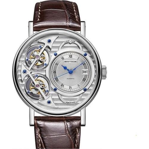 Top luxury brand mens watches,men automatic watch Reef Tiger dress man wristwatch mechanical clock waterproof timepiece relogio