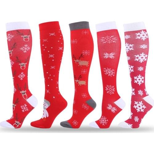Mens And Womens Socks Christmas Fashion Compression Stockings Stock Long Tube Casual Socks Nurse Sports