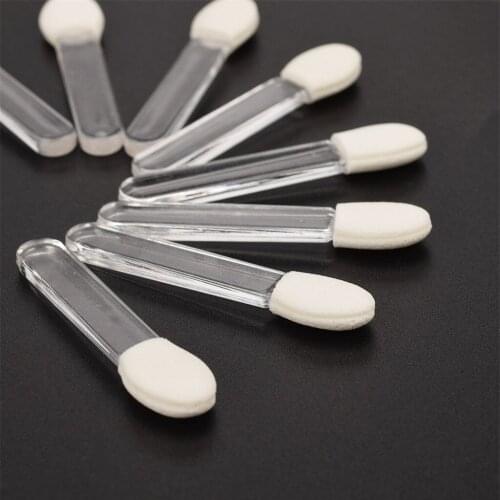 Lot 10 Parts Eye Shadow Disposable Brushes, Sponge with Pointe Makeup