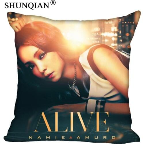 Custom Pillowcase Namie Amuro Square Zipper Pillow Cover 35X35,45X45,60X60cm(Two Sides) Print Your Pictures Pillow Cases