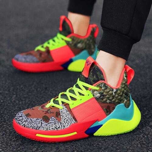 2021 New Men Basketball Shoes High Top Men Boots Ankle Zapatillas Hombre Deportiva Athletic Two-Tone Sports Shoes For Male