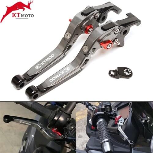 For KYMCO XCITING 250 300 500 400 DOWNTOWN 125/200/300/350 Brake Levers CNC Adjustable Brake Clutch Levers (With parking device)