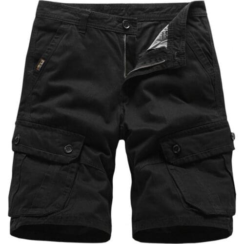 Shorts Men Summer Fashion Leisure elegance Multi-pockets Solid Color All-matched Knee-length Shorts Men Pants Mens Clothing