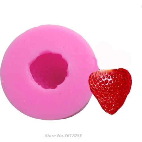 Real like Strawberry silicone mold fondant mold cake decorating tools chocolate gumpaste mold Cake Tools Birthday Wedding Supply