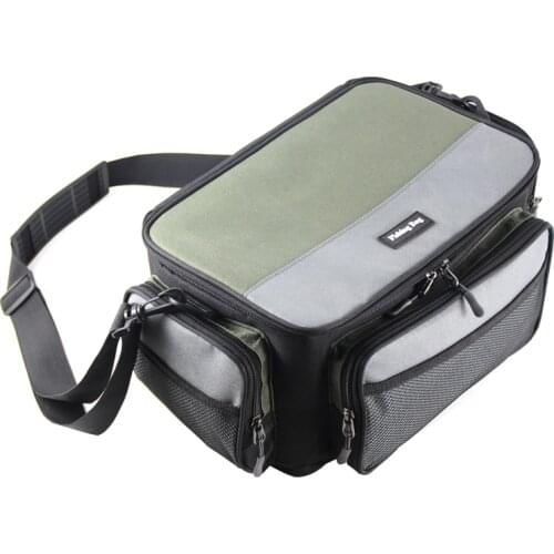 Waterproof Fishing Bag Large Capacity Multifunctional Lure Fishing Tackle Pack Outdoor Carp Shoulder Bags 32*21.5*17.5cm