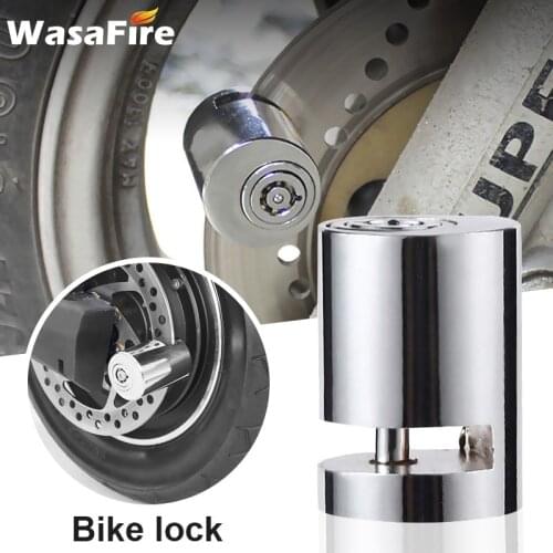 Stainless Steel Bike Lock Mini Disc Brake Lock MTB Bicycle Anti-Theft Lock Waterproof Electric Bike Motorcycles Security Padlock