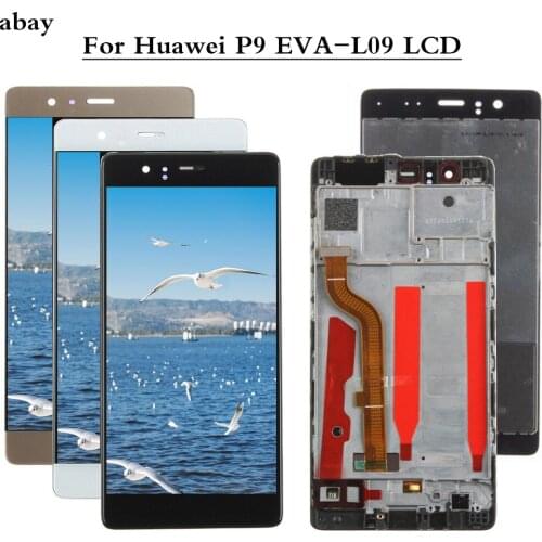 5.2" LCD For HUAWEI P9 Display Touch Screen Digitizer with Frame for HUAWEI P9 LCD Display Assembly EVA-L09 EVA-L19 Replacement