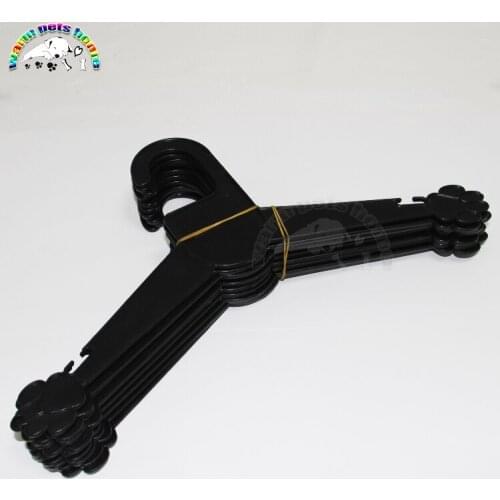 10PCS Dog Clothes Hangers Hook Dogs Pets Accessories Pet Hanger For Clothes Plastic Tough Rack Hanger Black Yellow