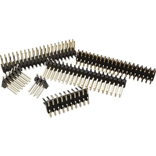 10Pcs 1.27mm Pitch Strip Double Row Male Pin Header Connector 1.27mm SMD Pinheader Plug 2x3/4/5/6/7/8/9/10/12/15/20/25/30/40/50P