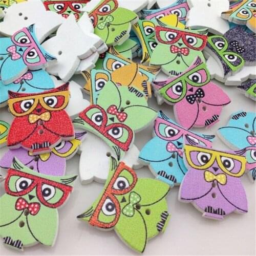 30pc Baby Owl Birds Buttons Kid' Baby Sewing Craft 21x24mm WB307