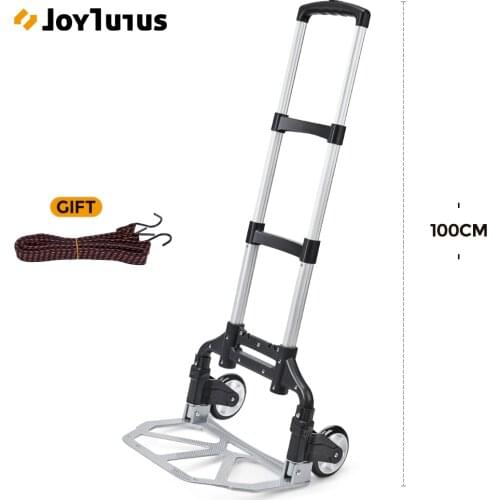 50KG Car Refrigerator Hand Trolley Folding Portable Luggage Cart Shopping Trolley Trunk Trailer Grocery Utility Lightweight Cart