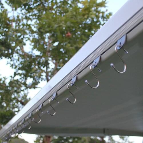 6pcs Outdoor Awning Hook Compact Lightweight Easy Sliding Grey RV For Outdoor Use Camper Clothes Hook Shoes Hat Hooks