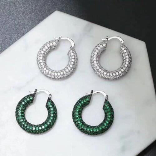 Accking Luxury fashion design Cubic Zirconia Women Bridal Dress Wedding Earring Fashion Jewelry party gift accessory